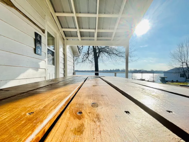 bobcaygeon resort deck planks waterfont cottage 2