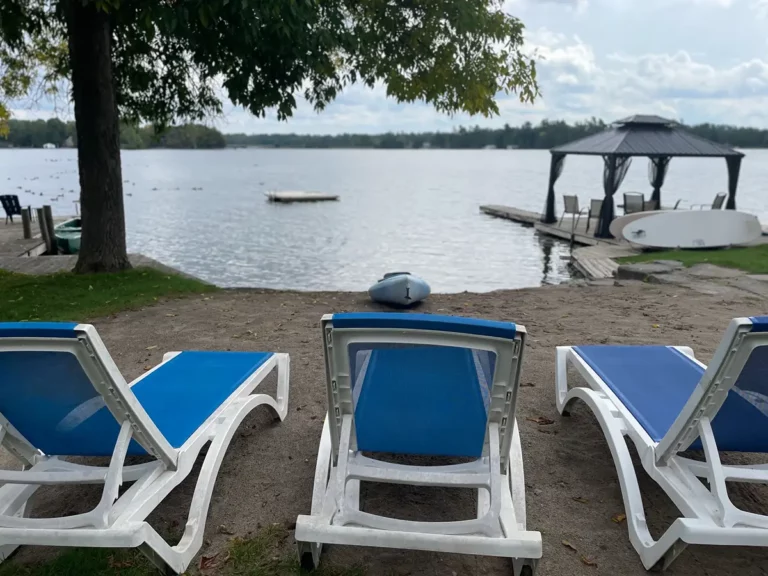 bobcaygeon resort waterfront 2 beach loungers