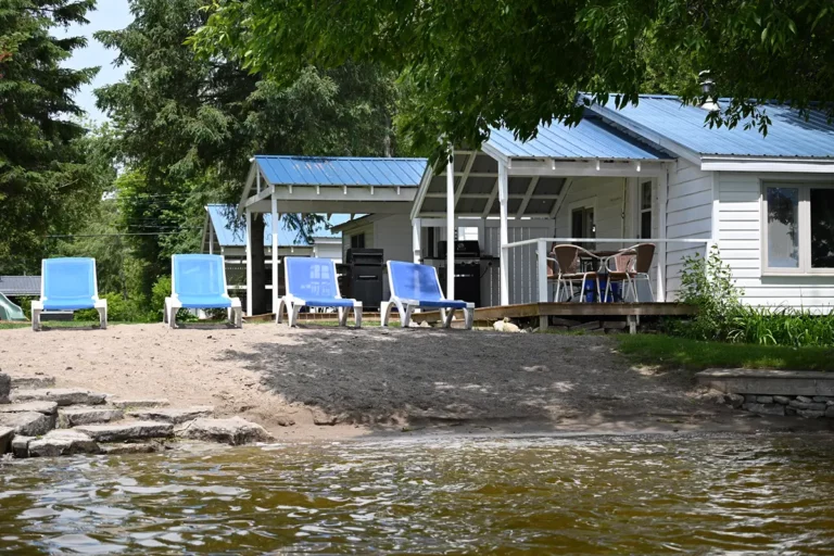 bobcaygeon resort waterfront beach loungers
