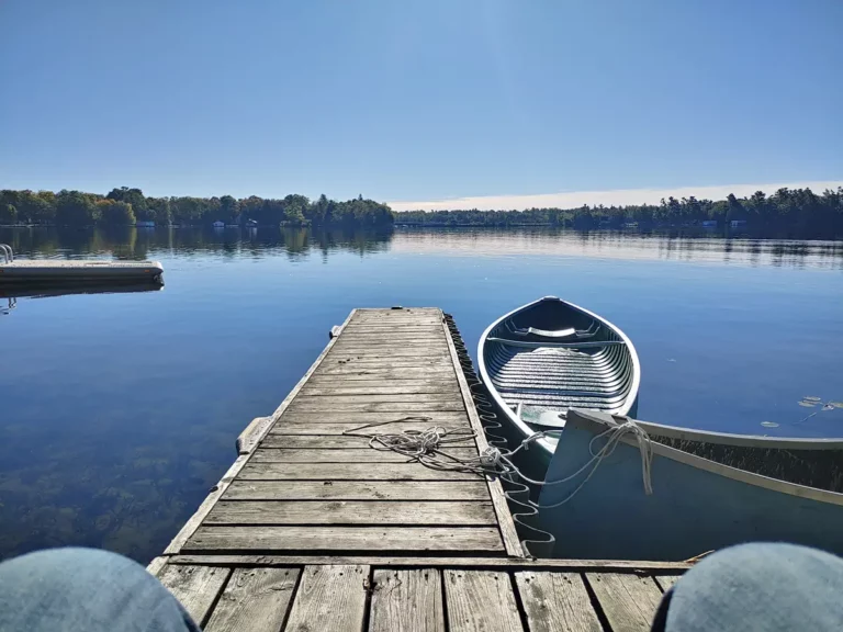 bobcaygeon resort waterfront canoe dock