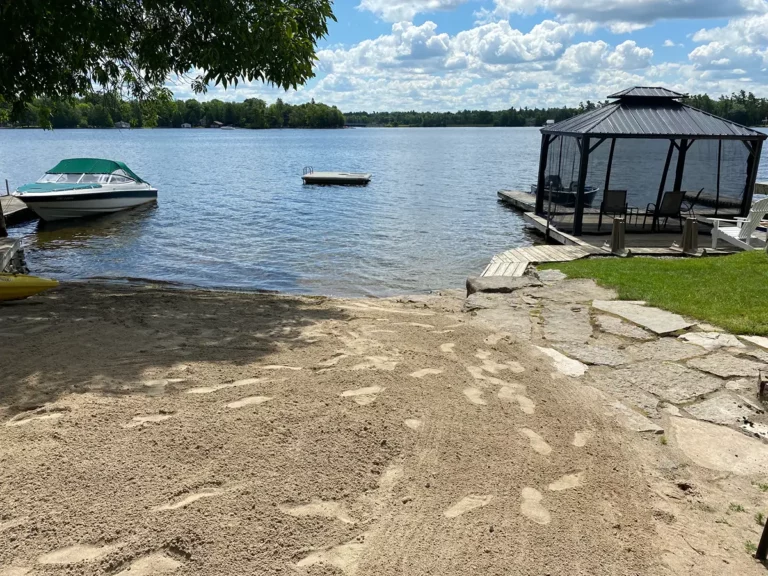 bobcaygeon resort waterfront swim beach footprints