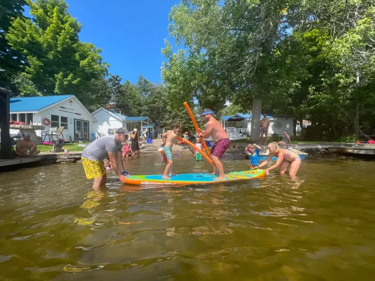 bobcaygeon resort waterfront swim dock family group bobcaygeon battle